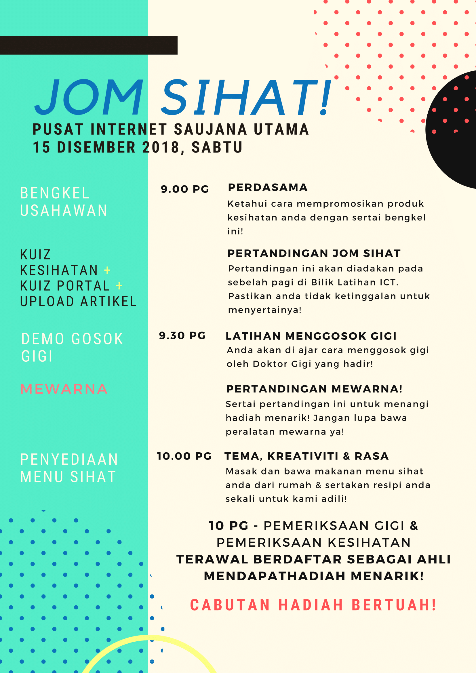 Tentatif Jom Sihat 151218