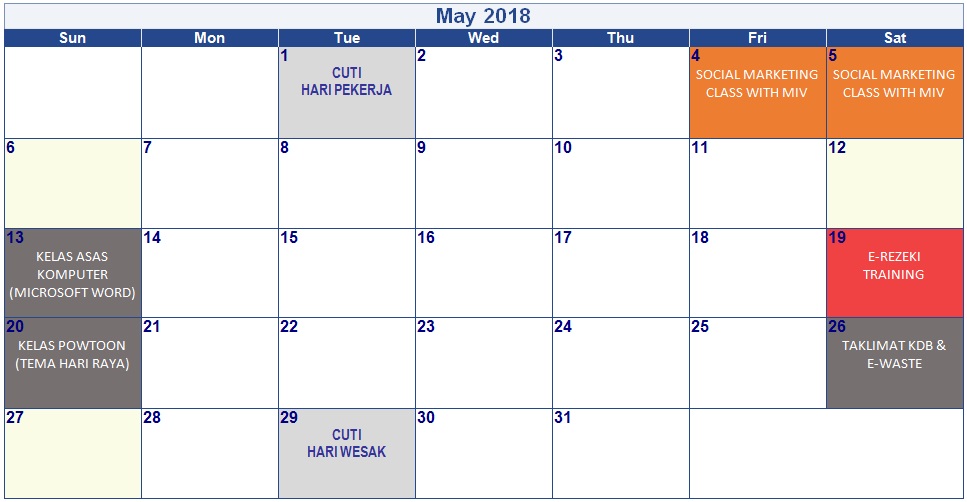 jadual-kelas-mei-2018