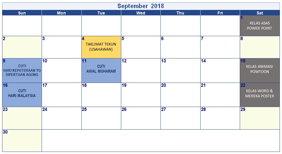 jadual-kelas-sept-2018